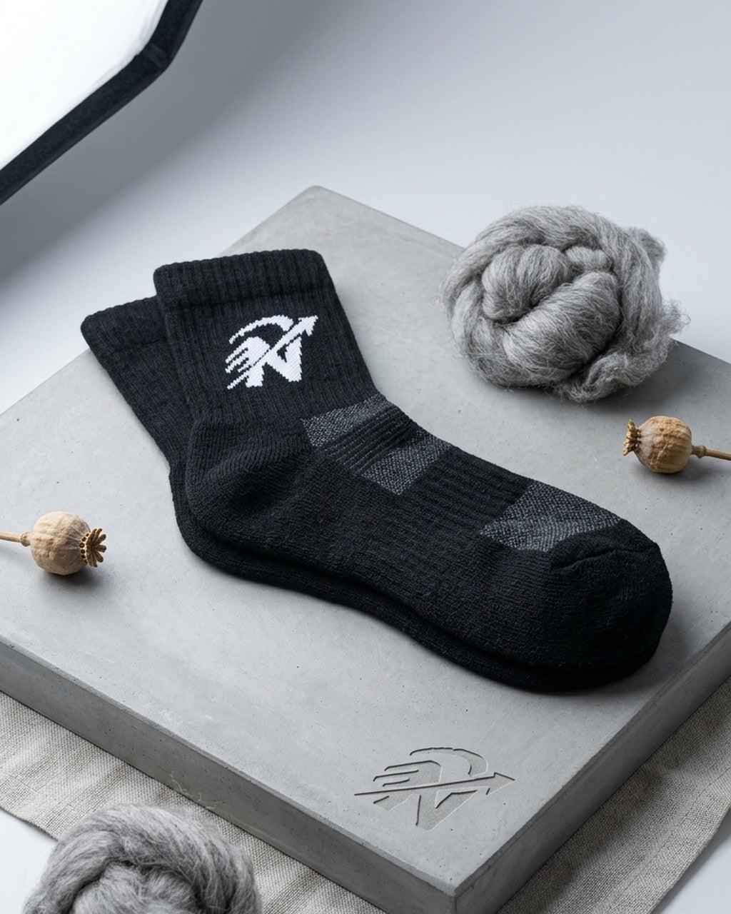 Chaussettes running NEOSTRIDE MW-1 en laine mérinos avec pelotes de laine