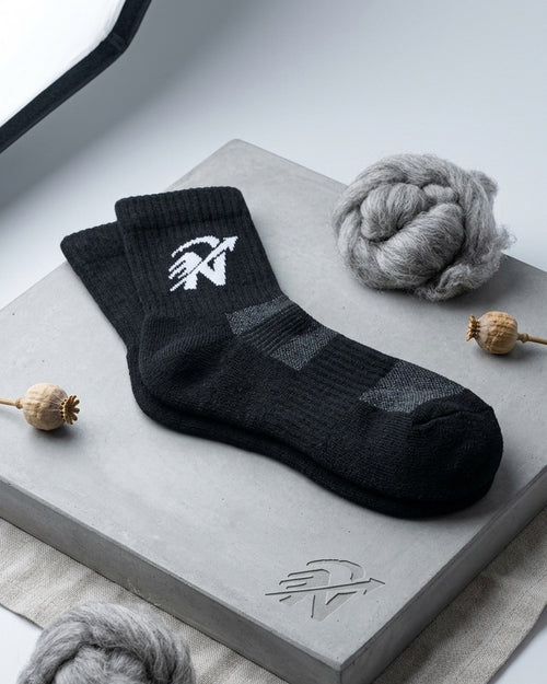 Chaussettes running NEOSTRIDE MW-1 en laine mérinos avec pelotes de laine